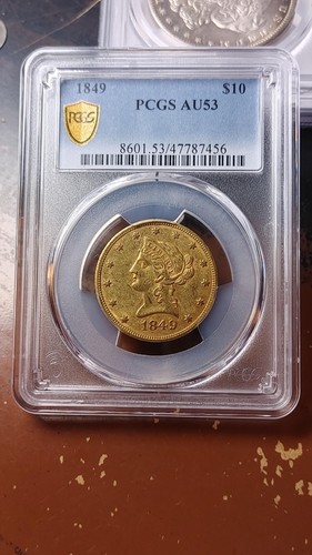 1849 10 $ Gold Liberty Eagle PCGS AU53 5325