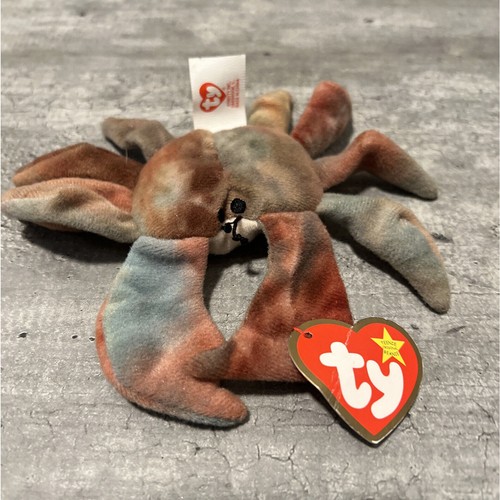 Ty Teenie Beanie Babies Claude the Crab Multicolor 1993 Stuffed Animal Plush Toy - Picture 7 of 7