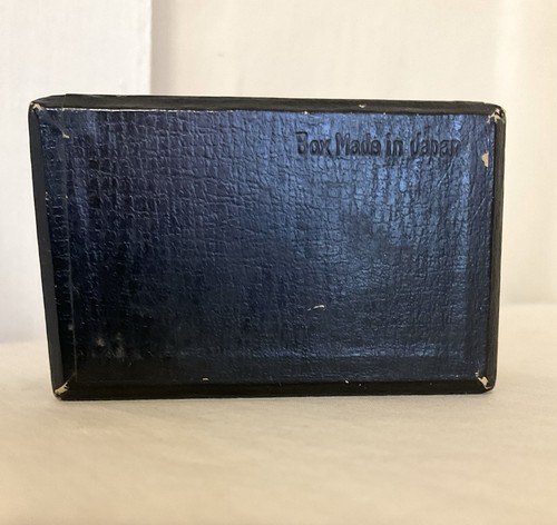 Vintage Kay Jewelers Black With White Velvet Ring BOX ONLY Made In Japan MCM - Picture 5 of 9
