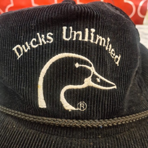 Vintage Ducks Unlimited Cord Mütze verstellbar Snapback Cap schwarz bestickt - Bild 3 von 10