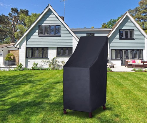 Stackable Patio Chair Covers, High Back Outdoor Chair Covers, 600D Heavy Duty... - Picture 6 of 8