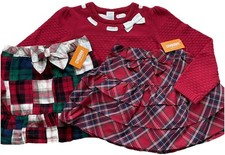 Gymboree Girls 7 Outfit Textured Sweater Patchwork Skort Plaid Skirt 3PC NWT
