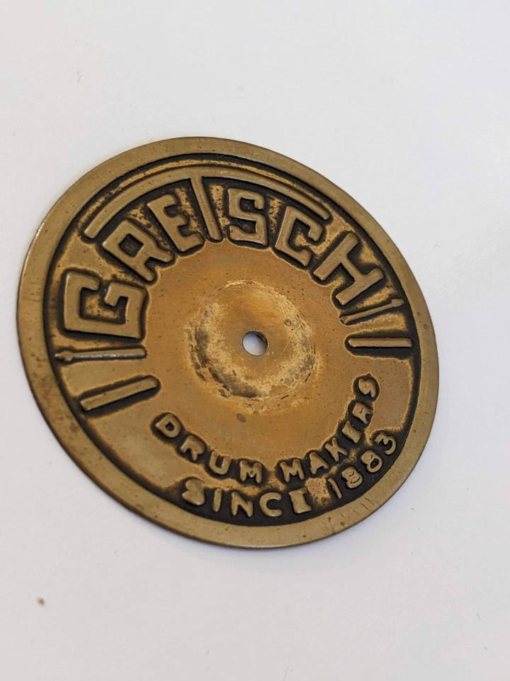 Gretsch Round Badge 1960s Vintage Badge with Tack Logo Plate Emblem 50s 60s Tom - Image 3 of 4