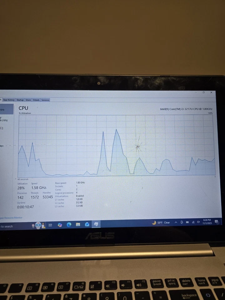 Computadora portátil Asus V500C 12gb i3 3217U 1.8ghz 256gb SSD LEER DESCRIPCIÓN Foto 3 de 4
