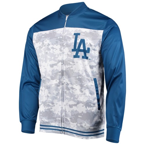 Men's Stitches Royal Los Angeles Dodgers Camo Full-Zip Jacket - Imagen 2 de 3
