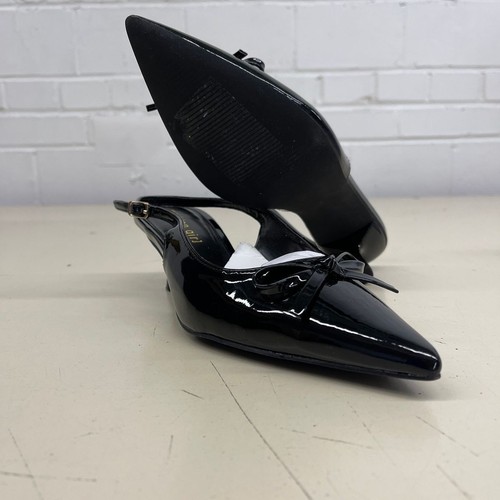 MADDEN GIRL Vogue Bow Slingback Kitten-Heel Pumps Women's Size 6 Black - Picture 3 of 14