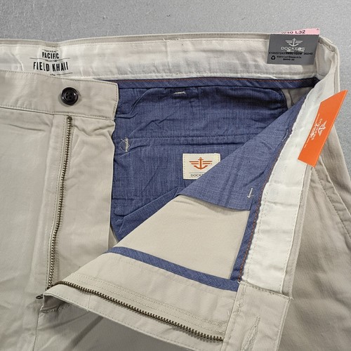 NWT Dockers Pacific Field Khaki Classic Fit Beige Flat Front Pants Mens Sz 40x32 - Picture 4 of 8