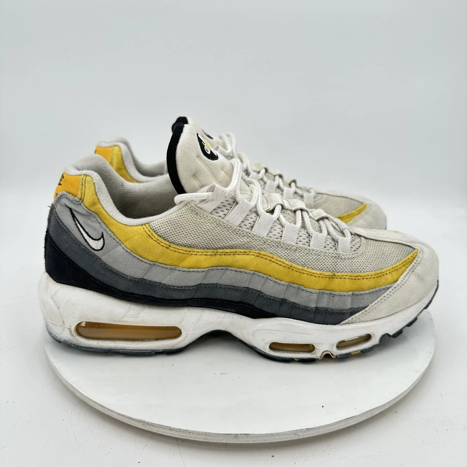 Nike Air Max 95 Men Size 11.5 CD7495-100 Grey Amarillo Yellow Training Shoes - Image 2 of 4