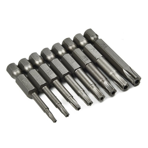 Compact and Efficient 8Pcs Magnetic Screwdriver Bit Set in Silver Finish - Picture 6 of 12