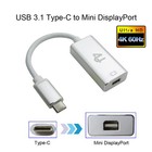160mm USB C 3.1 Type C Male To Mini Displayport Female Adapter Cable 4K@60Hz