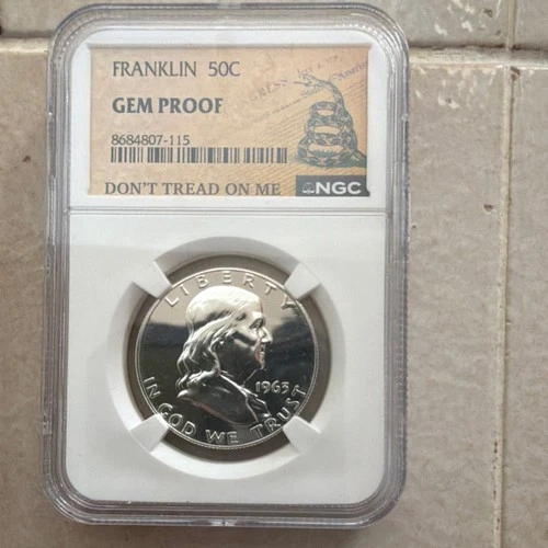 1963 Franklin Half Dollar GEM PROOF NGC 50C Silver Philadelphia