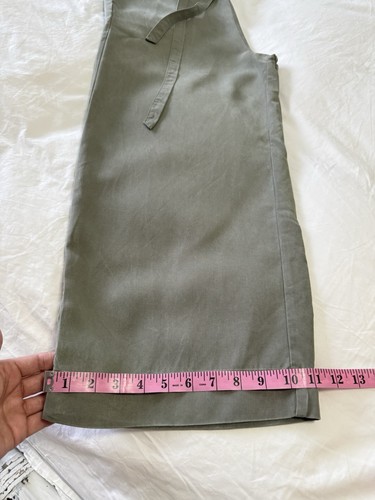 Marine Layer | Damen Large | Grün Cropped Wide Leg Pull On Hose 100% Tencel - Bild 9 von 9