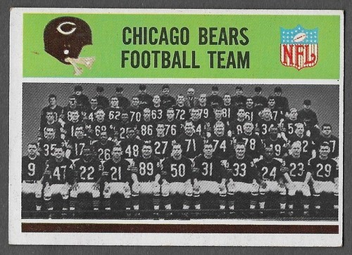1965 Philadelphia #15 Chicago Bears TC (EX-MT) Team Card