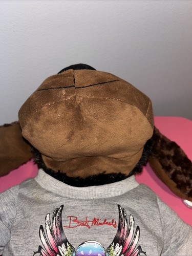 Chopper Plush Stuffed 20” Black Dog Motorcycle Biker Grey T-shirt Pets Rock - Picture 8 of 10