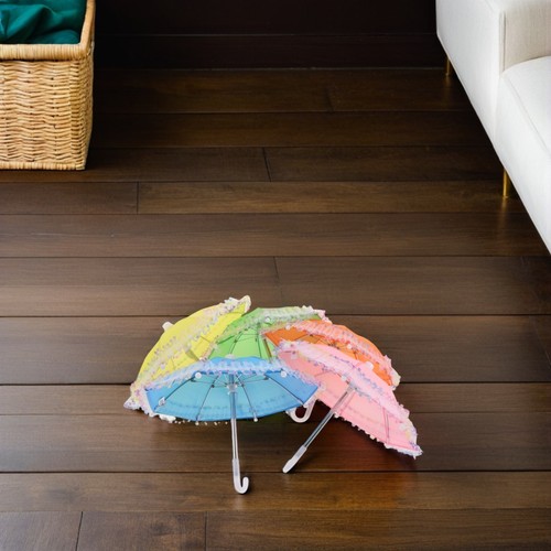  5 Stück Mini Regenschirm für Puppen: Puppenhaus Spitzenschirm kleine Regenschirme Foto Requisite - Bild 4 von 12