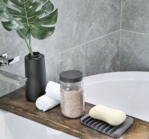 TSilicone Soap Dish with Drain, 3 Pcs Bar Soap Holder for Shower/Bathroom - Picture 6 of 10