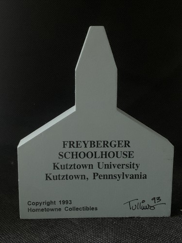 Vintage Cat's Meow Hometowne Collectibles Wood Freyberger School House Kutztown - Picture 3 of 7