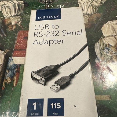 Insignia NS-PU99501 1.3' USB-to-RS-232 (DB9) PDA/Serial Adapter Cable - Black - Picture 1 of 3