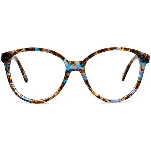 See Eyewear Sunglasses Frame Only 4056 C35 Glitter Brown & Blue Italy 56 mm - Picture 2 of 6