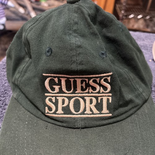 Vintage Guess Sports Hat Green SnapBack Osfm  - Picture 2 of 10