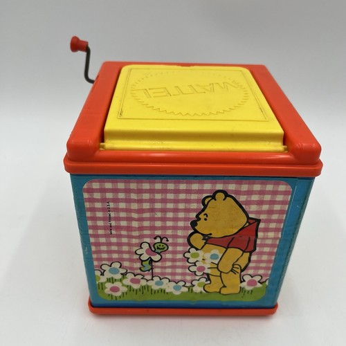 Vintage Disney Winnie the Pooh In The Music Box Toy Mattel 1976 Rare! See Video - Picture 2 of 6