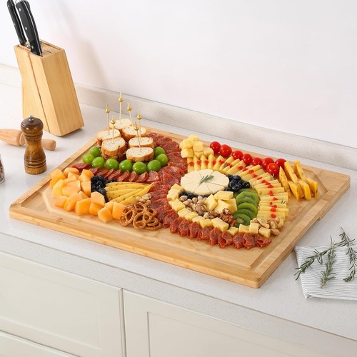 Heavy Duty 24 x 18 Bamboo Butcher Block - Eco-Friendly Cutting & Serving Board - Picture 9 of 9
