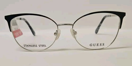 Guess Occhiali Montatura GU 2704 005 52-16-140 Nero Argento - Foto 1 di 10
