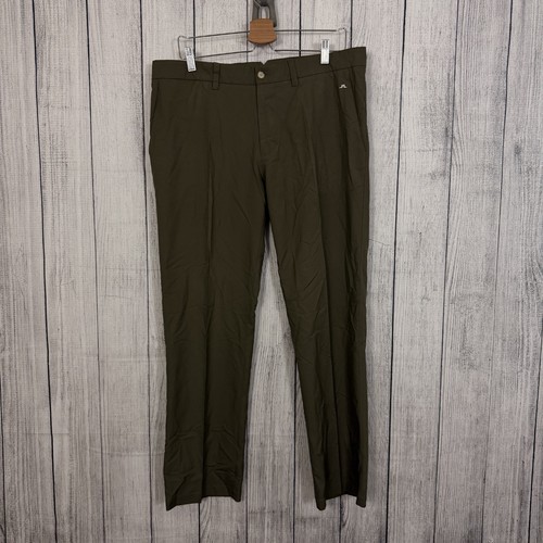 J. Lindeberg Men's W34 x L30 Dark Green Slim Fit Tech Performance Pants - Picture 1 of 6