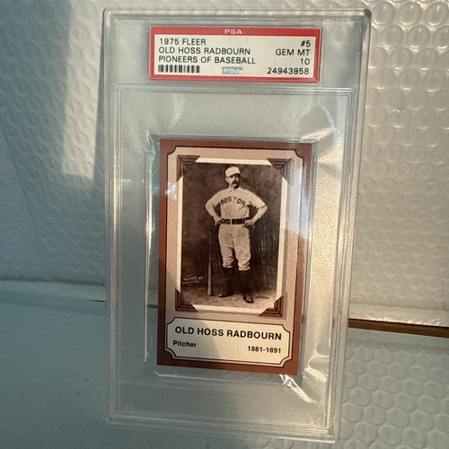 1975 FLEER PIONEERS OF BASEBALL #5 OLD HOSS RADBOURN HOF PSA 10 GEM MT REDS - Photo 4/9