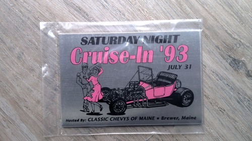 Daytona Trophy Saturday Night Cruise-In '93 Metal Plaque Classic Chevys - Picture 1 of 2