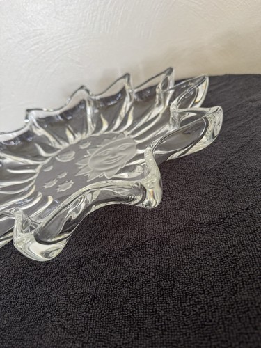 Studio Nova “Heavens Gate” Glass Crystal 14” Dia Serving Platter Sun Moon Stars - Picture 6 of 12