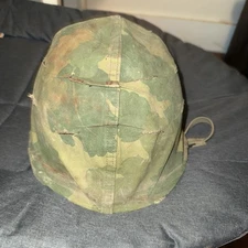 US Military Army M1 Combat Helmet with Liner & Camo Cover USMC Vietnam War Era
