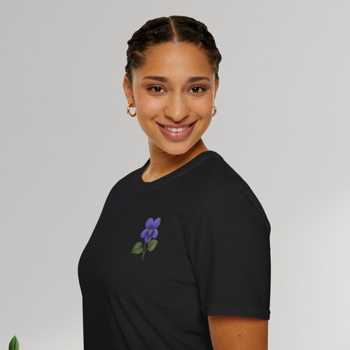 Wisconsin State Flower Wood Violet T-Shirt, Floral Botanical Tee - Bild 15 von 61