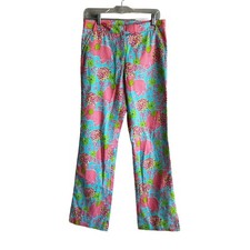 Lilly Pulitzer Vintage Via Blue Elefrance Full Length Pants 4