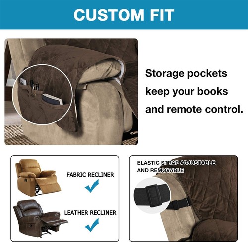 Elegante Protector de Terciopelo - Funda para Reclinables de Hasta 22" con Correas de 2" - Imagen 8 de 9