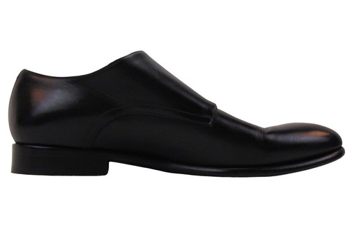 Curatore Made in Italy Black Leather Double Monk Strap Dress Shoes Men's 9 EU 42 - Picture 5 of 11