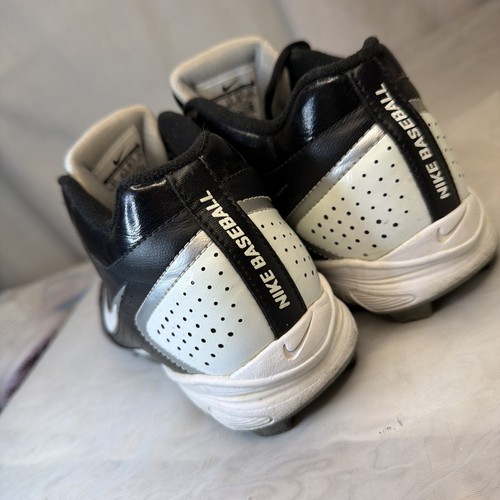 Youth Boys Nike Alpha Huarache 4 Keystone Baseball Cleats Sz 6y Black White - Picture 2 of 6