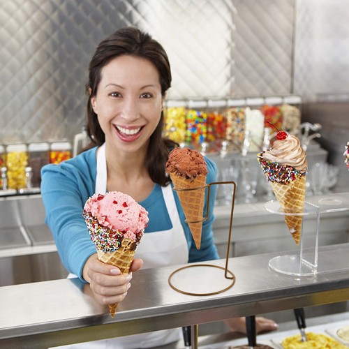 Ice Cream Stand Baby Child Cone Holder Scoop Snow Cup Accessories Display - Picture 4 of 12