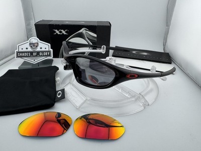 OAKLEY XX TWENTY JET BLACK W/ BLACK IRIDIUM RUBY SUNGLASSES 12-580