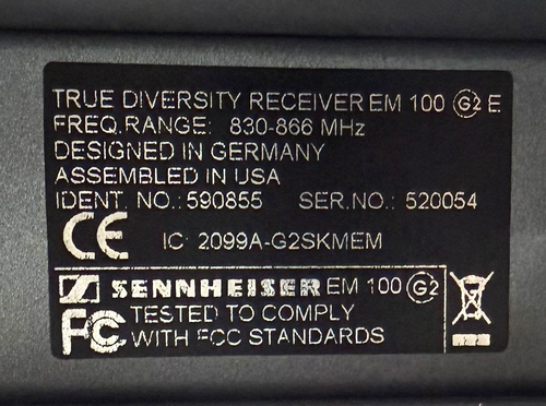 Sennheiser EW100 G2, Microphone and Sennheiser EW100 G2 Receiver - Picture 5 of 22