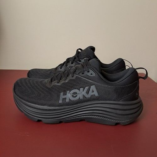 Hoka One One Gaviota 5 Running Shoes Mens Sz 14D Black Trainers Low Top Sneakers - Picture 2 of 16