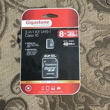 Gigastone MicroSD C10 8GB Gigastone, Full HD Video, Class 10 with SD Adapter a 