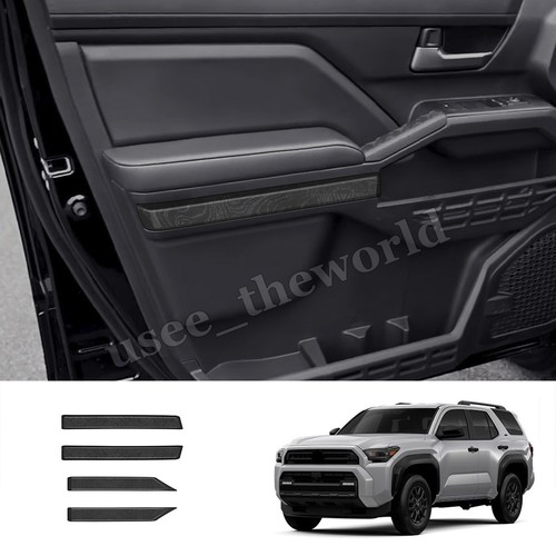 4PCS Carbon Fiber Interior Door Panel Trim Strip Cover For Toyota 4Runner 2025 - Picture 12 of 14