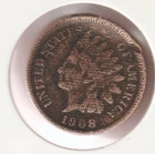 US Rare Old West 1908 Indian Head Penny Coin American Collection Shield Cent USA