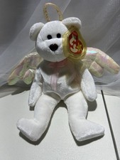 Ty Beanie Babies Halo the Angel Bear Toy Vitage