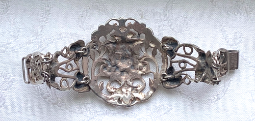 Vintage PARENTI Sterling Renaissance Revival Mythological Devil Bracelet - RARE - Picture 14 of 16