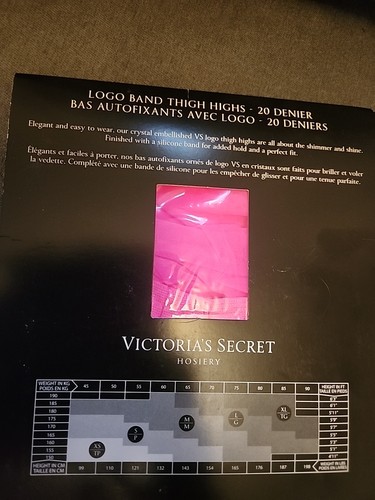 Victoria's Secret Logo Band Thigh Highs Hot Pink Size XL - Picture 3 of 6