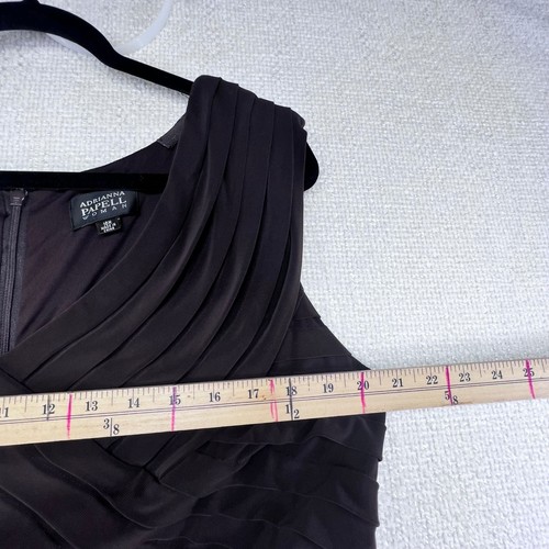 Adrianna Papell Woman Dress, Brown & Black, Sleeveless, Tiered Cocktail Party - Picture 7 of 11