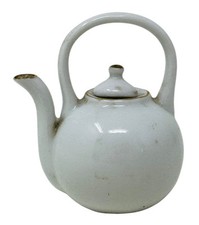 2-3/4  MINIATURE PORCELAIN TEAPOT W/LID, JAPAN, COLLECTOR'S SHELF - NOT A TOY