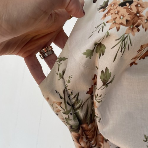 Coldwater Creek Damen 20 Blumen mittelbraun Stadt Tee Kleid Bx12 - Bild 9 von 11